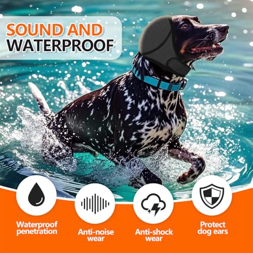 Qpets® Dog Ear Protectors Calming Ears Cover Muff with Adjustable Chin Strap Anxiety Relief Headwear Noise Reduction Protective for Eating Swimming Therapy L 2PCS Qpets® Dog Ear Protectors Calming Ears Cover Muff with Adjustable Chin Strap Anxiety Relief Headwear Noise Reduction Protective for Eating Swimming Therapy L 2PCS